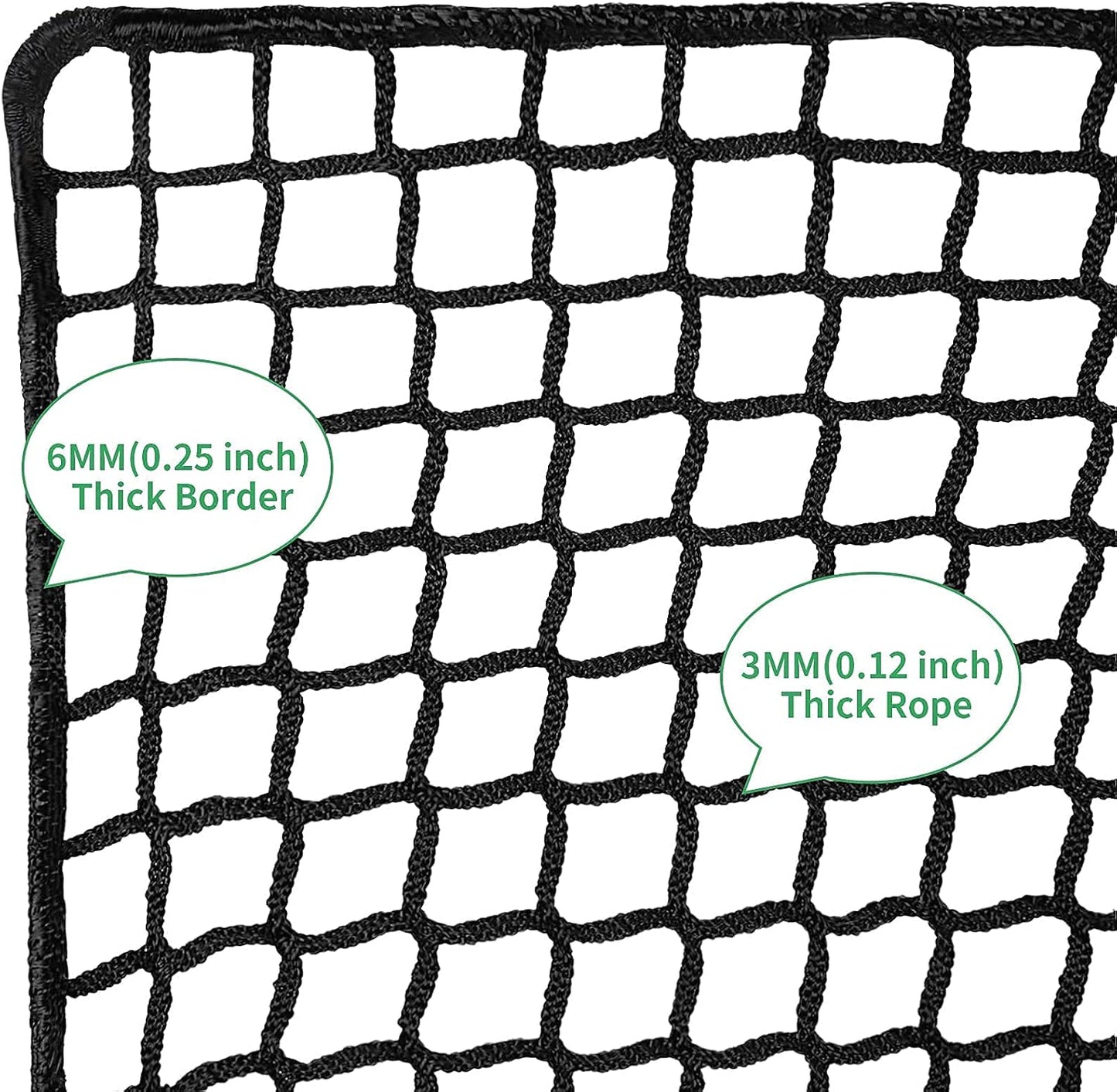 Golf Practice Net Golf Ball Hitting Netting（Net Only）, Heavy Duty Nylon Golf Sports Netting Barrier Nets 10X10Ft/10X15Ft/10X20Ft/10X25Ft/10X30Ft/10X40Ft