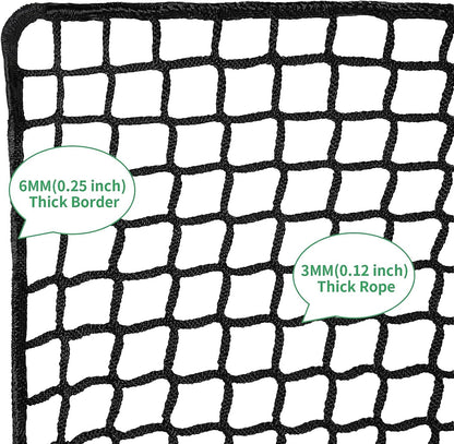Golf Practice Net Golf Ball Hitting Netting（Net Only）, Heavy Duty Nylon Golf Sports Netting Barrier Nets 10X10Ft/10X15Ft/10X20Ft/10X25Ft/10X30Ft/10X40Ft